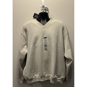 Brand New PGA Tour V‎ Neck Sweater Vintage Cream 100% Cotton Size XL